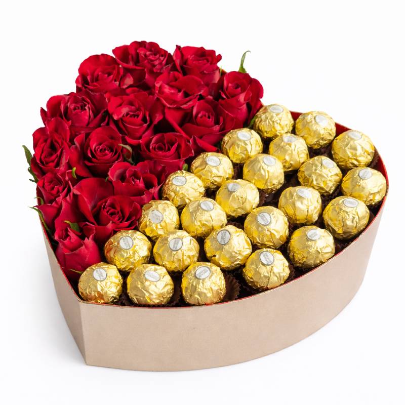 Golden Love Heart Box