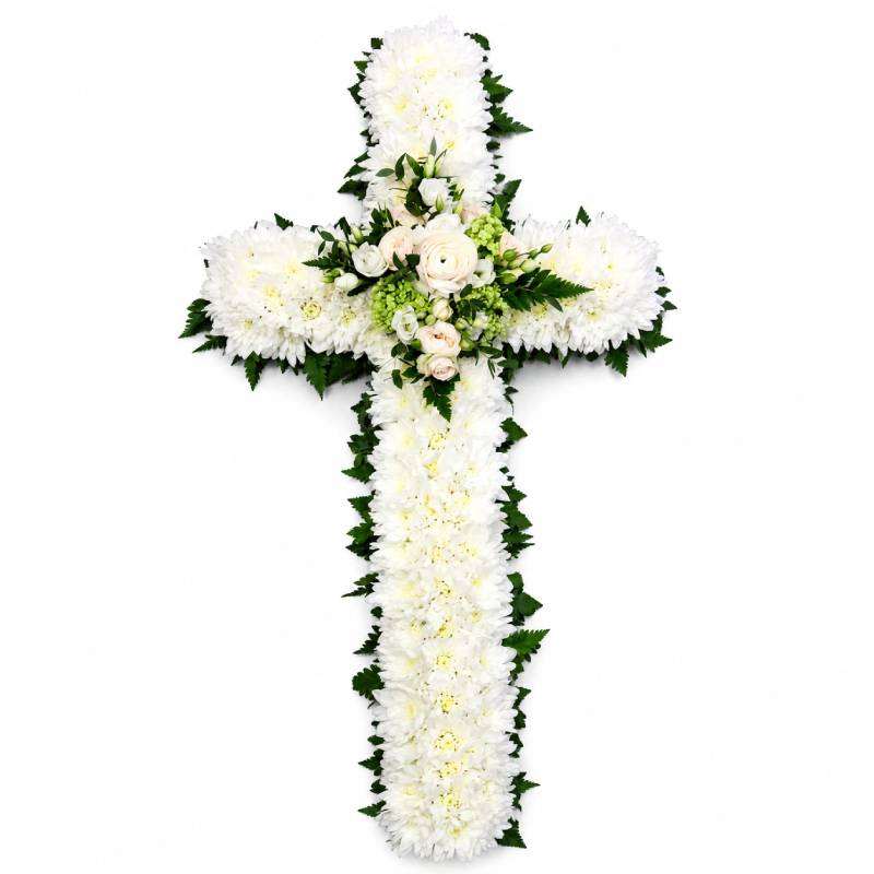 🤍 Sacred Peace Floral Cross ✝️🌿