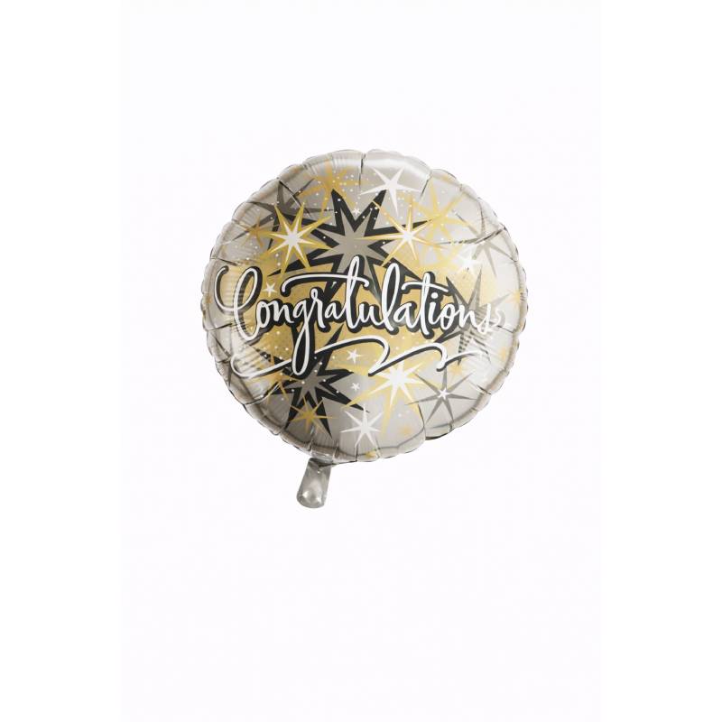 Elegant “Congratulations” Starburst Foil Balloon ✨🎉