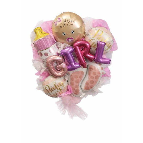 🎀 Baby Girl Balloon Bouquet 👶💖