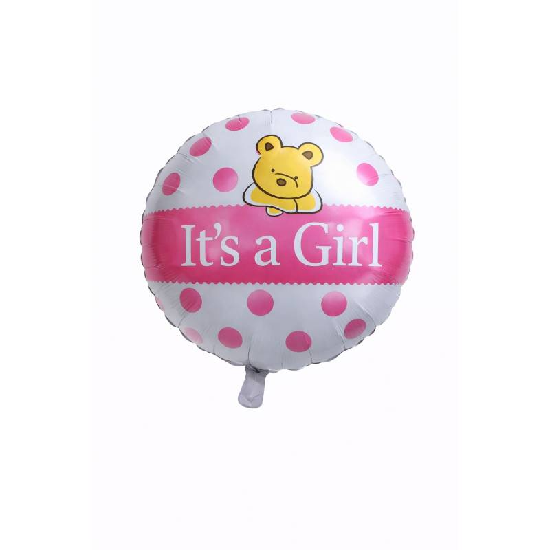 “It’s a Girl” Teddy Polka Dot Foil Balloon 💖🐻