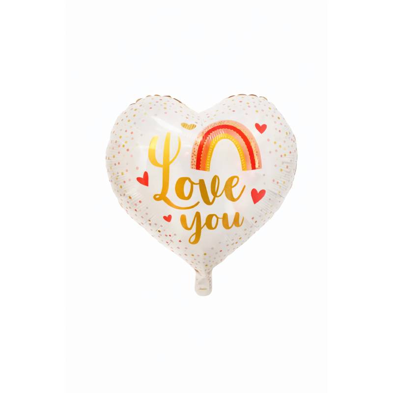 “I Love You” Rainbow Heart Foil Balloon 🌈❤️