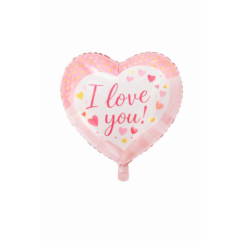 “I Love You” Pink Hearts Foil Balloon 💖✨