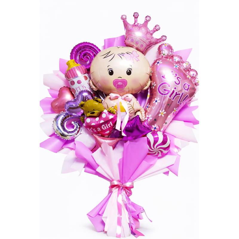 👶🎀 Sweet Baby Girl Celebration Bouquet 🎀🍼
