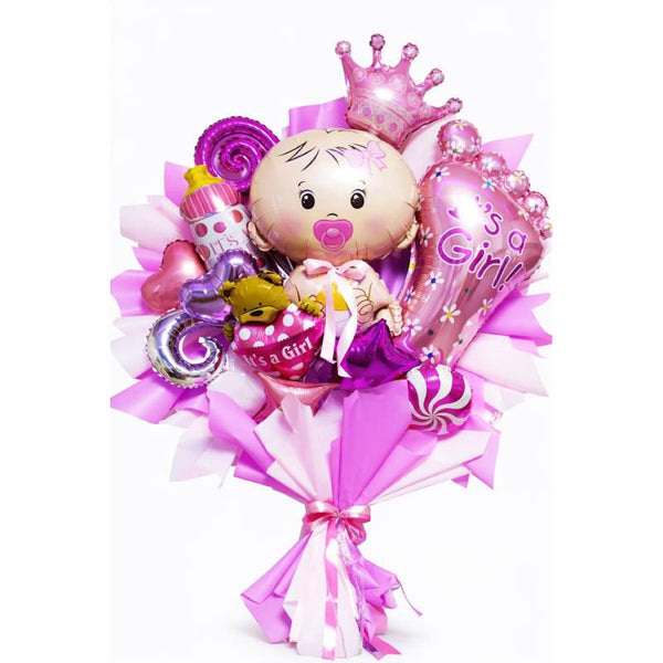 👶🎀 Sweet Baby Girl Celebration Bouquet 🎀🍼