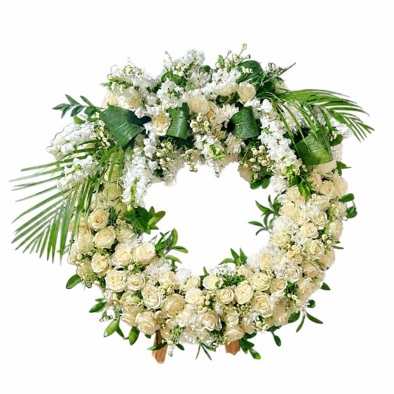 🤍 Eternal Grace Floral Wreath 🤍
