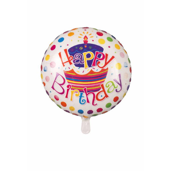 Colorful “Happy Birthday” Cupcake Foil Balloon 🎂🌈