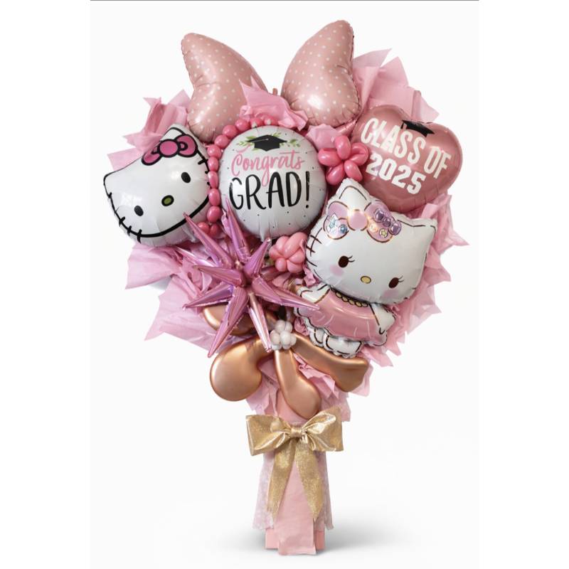 🎓 Hello Kitty Graduation Balloon Bouquet 🎀💖