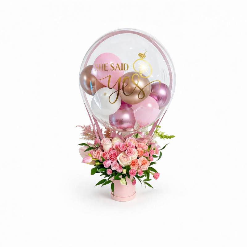💍 “She Said Yes” Proposal Bobo Balloon Box 💖🎈