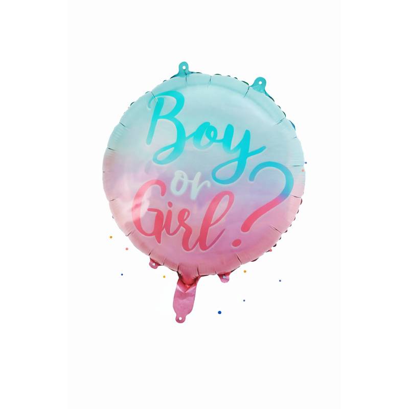 “Boy or Girl?” Gender Reveal Foil Balloon 💙💗