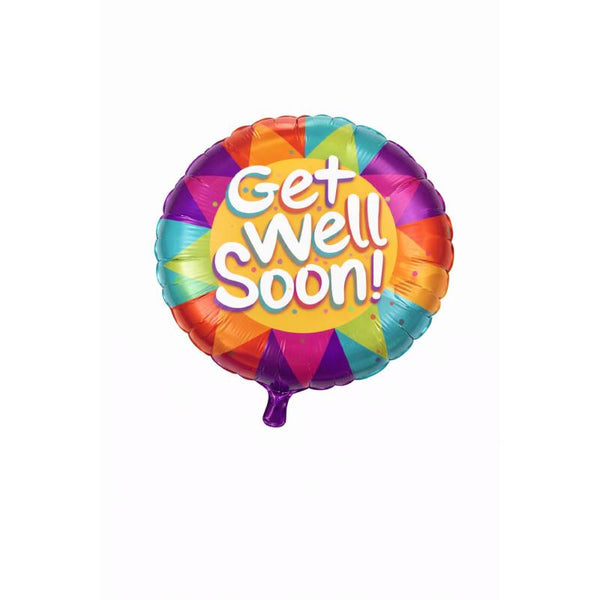 Colorful “Get Well Soon” Foil Balloon 🌈💛