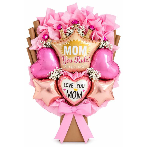 👑💖 Mom You Rule Balloon Bouquet 💖👑